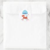 Sticker Rond Vache aventurière (Sac)