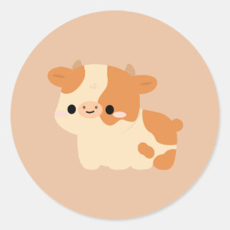 Sticker Rond Vache Ayrshire