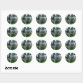 Sticker Rond Vache Bleue (Feuille)