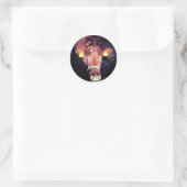 Sticker Rond vache Brown (Sac)