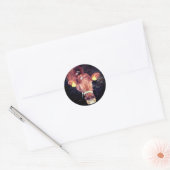 Sticker Rond vache Brown (Enveloppe)