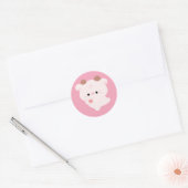 Sticker Rond Vache d'amour mignonne (Enveloppe)