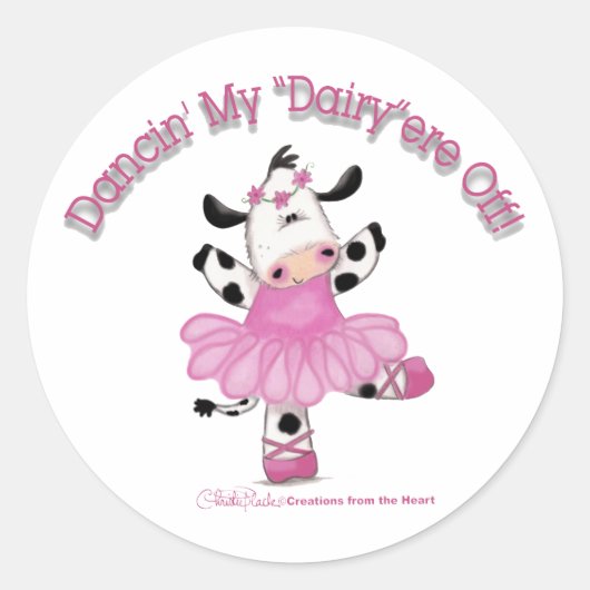 Sticker Rond Vache de Ballerina (Devant)