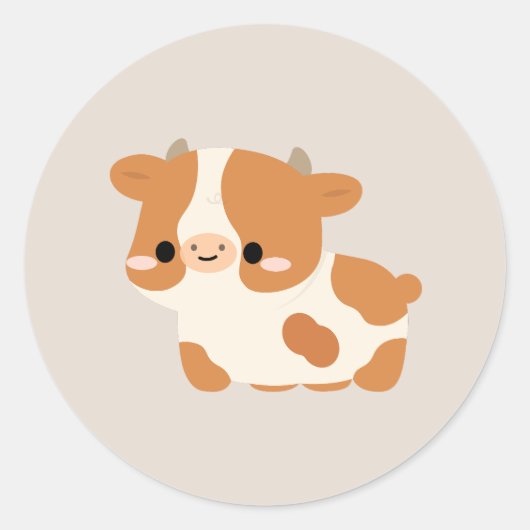 Sticker Rond Vache de Guernesey (Devant)