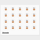 Sticker Rond Vache En Vaches mignonnes Citrouilles Bonne Hallow (Feuille)