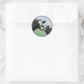 Sticker Rond Vache et veau Holstein (Sac)
