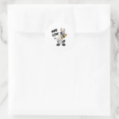 Sticker Rond vache folle drôle (Sac)