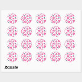 Sticker Rond Vache fraise (Feuille)