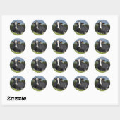 Sticker Rond Vache Holstein (Feuille)