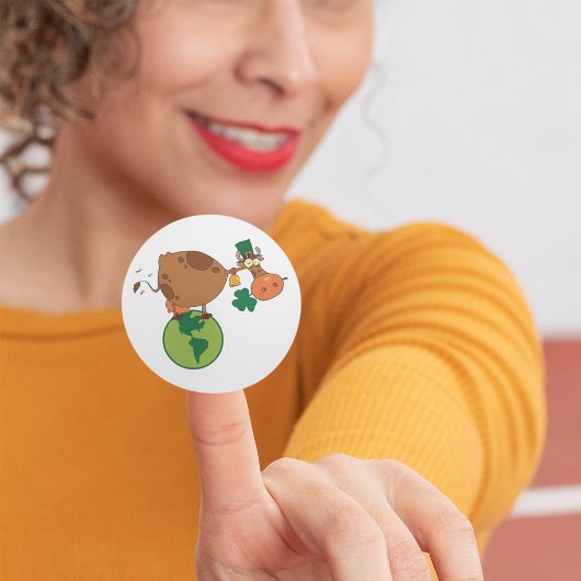 Sticker Rond vache irlandaise