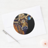 Sticker Rond Vache - Lucky Nombre Sept (Enveloppe)