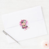 Sticker Rond Vache, ma première Saint Valentin (Enveloppe)