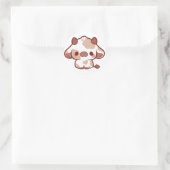 Sticker Rond Vache mignonne (Sac)