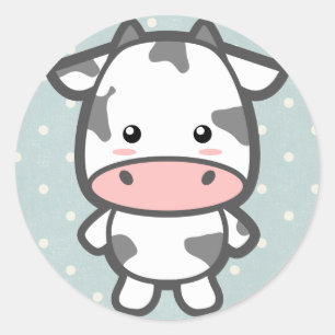 Sticker Rond Vache mûre