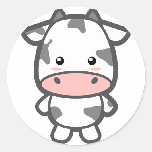Sticker Rond Vache mûre (Devant)