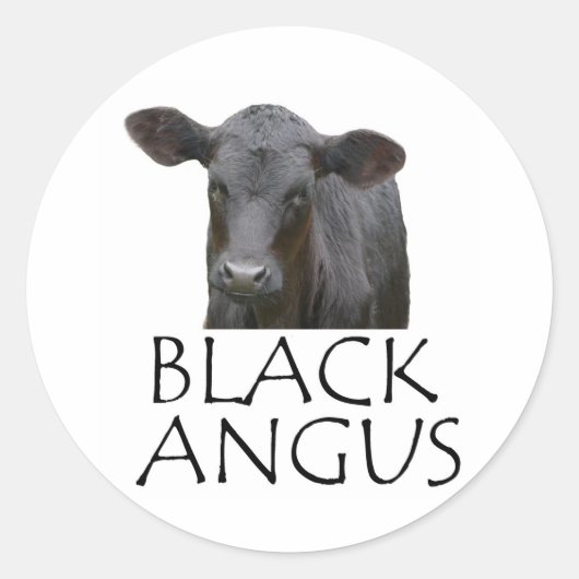 Sticker Rond Vache noire (Devant)
