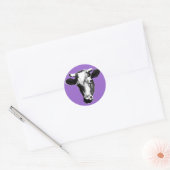 Sticker Rond Vache Pop Art (Enveloppe)