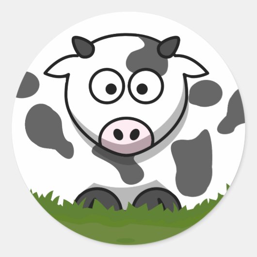 Sticker Rond Vache ronde (Devant)