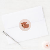 Sticker Rond Vache rouge suédoise (Enveloppe)