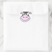 Sticker Rond Vache souriante (Sac)