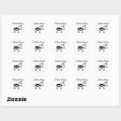 Sticker Rond Vaches (Feuille)