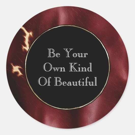 Sticker Rond Vachette rouge profonde du sud-ouest (Devant)