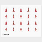 Sticker Rond Vacuum Carton rouge (Feuille)