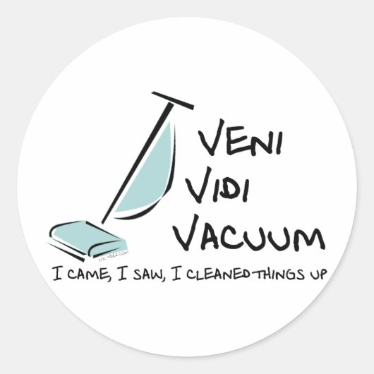 Sticker Rond Vacuum Veni Vidi (Devant)