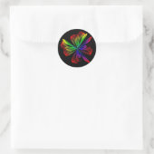 Sticker Rond Vague Abstraite colorée (Sac)
