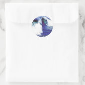 Sticker Rond Vague bleue (Sac)