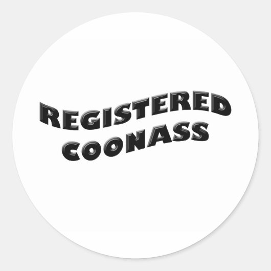 Sticker Rond Vague Coonass enregistrée (Devant)