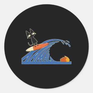 Sticker Rond Vague De Chats Bleus Chats Bleus Vague Pour Chats