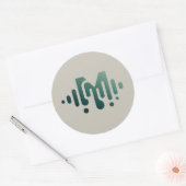 Sticker Rond Vague de musique (Enveloppe)