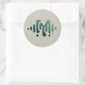 Sticker Rond Vague de musique (Sac)
