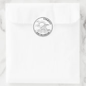 Sticker Rond Vague de soleil (Sac)