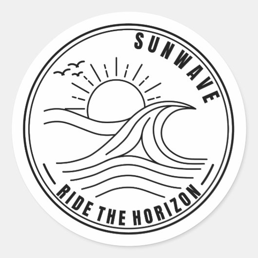 Sticker Rond Vague de soleil (Devant)