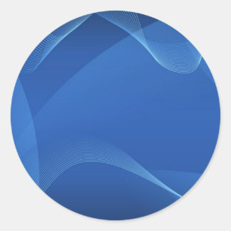 Sticker Rond Vagues bleues