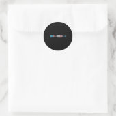 Sticker Rond Vagues musicales Drapeau de fierté trans subtile D (Sac)