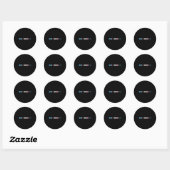 Sticker Rond Vagues musicales Drapeau de fierté trans subtile D (Feuille)