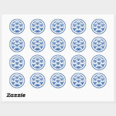 Sticker Rond Vagues superposées en cercle (Feuille)