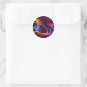 Sticker Rond Vagues vibrantes de couleur (Sac)