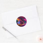 Sticker Rond Vagues vibrantes de couleur (Enveloppe)