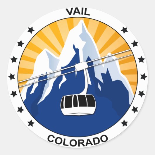 Sticker Rond Vail Colorado (Devant)