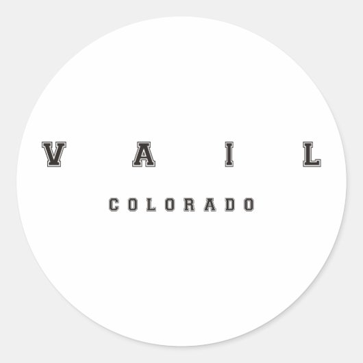 Sticker Rond Vail Colorado (Devant)