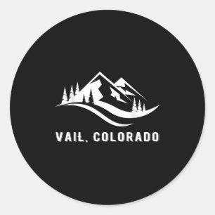 Sticker Rond Vail Colorado Mountains Souvenir Memorabilia Winte