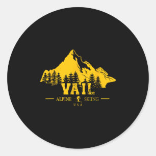Sticker Rond Vail Colorado Usa Station de ski alpin Souveni