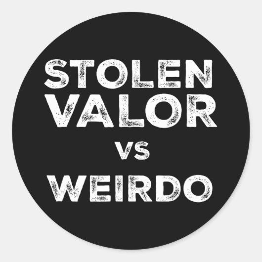 Sticker Rond Vaillance Volée Vs Weirdo Trump Vance Vs Harris W  (Devant)