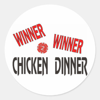 Sticker Rond Vainqueur du dîner de poulet