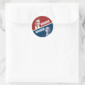 Sticker Rond Vainqueur ou géant Romney Vs Obama (Sac)