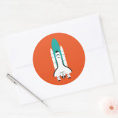 Sticker Rond vaisseau spatial (Enveloppe)